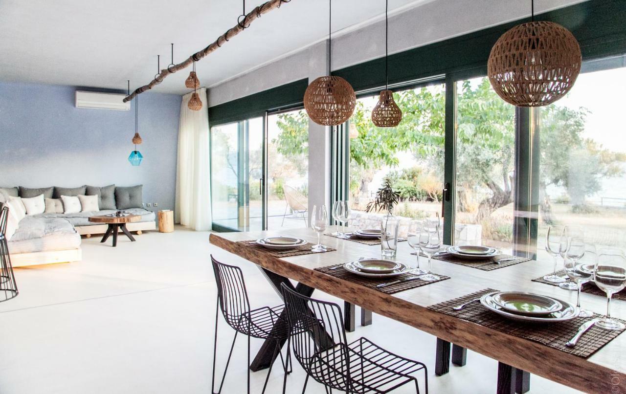 Mytilíni Beach Front Villa Melani מראה חיצוני תמונה